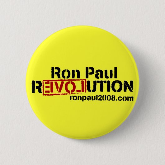 Badge Rond 5 Cm Bouton de révolution de Ron Paul (Devant)