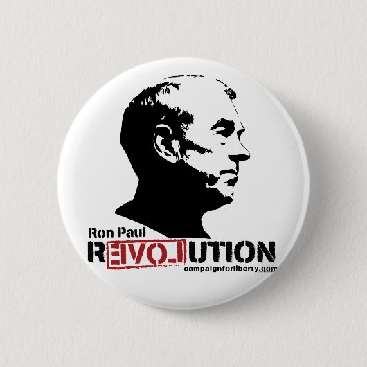 Badge Rond 5 Cm Bouton de révolution de Ron Paul (Devant)