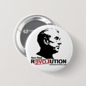 Badge Rond 5 Cm Bouton de révolution de Ron Paul (Devant & derrière)