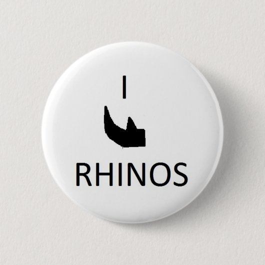 Badge Rond 5 Cm Bouton de rhinocéros du klaxon I (Devant)