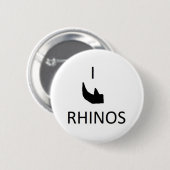 Badge Rond 5 Cm Bouton de rhinocéros du klaxon I (Devant & derrière)