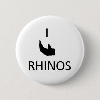 Badge Rond 5 Cm Bouton de rhinocéros du klaxon I