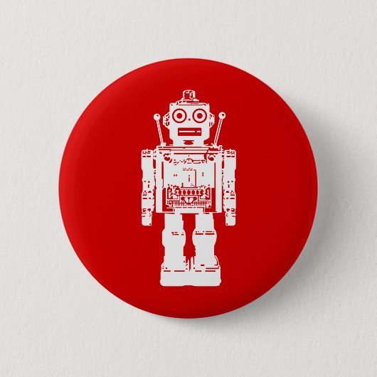 Badge Rond 5 Cm Bouton de robot (Devant)