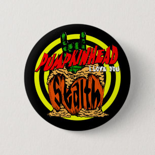 Badge Rond 5 Cm Bouton de roche de zombi de Pumpkinhead