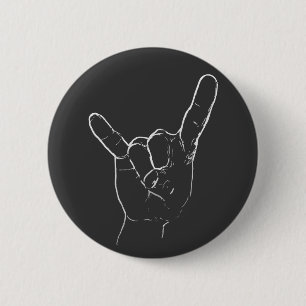 Badge Rond 5 Cm Bouton de rock