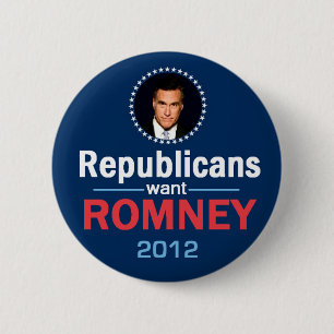 Badge Rond 5 Cm Bouton de Romney 2012
