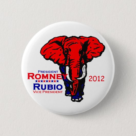 Badge Rond 5 Cm Bouton de Romney Rubio 2012 (Devant)