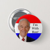 Badge Rond 5 Cm Bouton de Ron Paul (Devant & derrière)