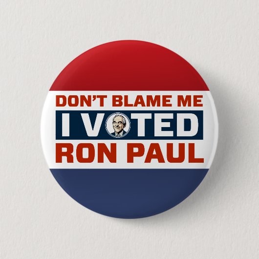 Badge Rond 5 Cm Bouton de Ron Paul (Devant)