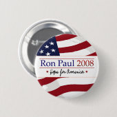 Badge Rond 5 Cm Bouton de Ron Paul 2008 (Devant & derrière)