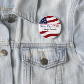 Badge Rond 5 Cm Bouton de Ron Paul 2008 (En situation)