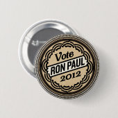Badge Rond 5 Cm Bouton de Ron Paul 2012 (Devant & derrière)