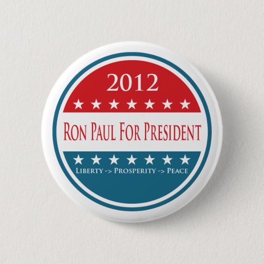 Badge Rond 5 Cm Bouton de Ron Paul 2012 (Devant)