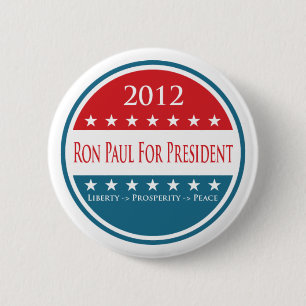Badge Rond 5 Cm Bouton de Ron Paul 2012