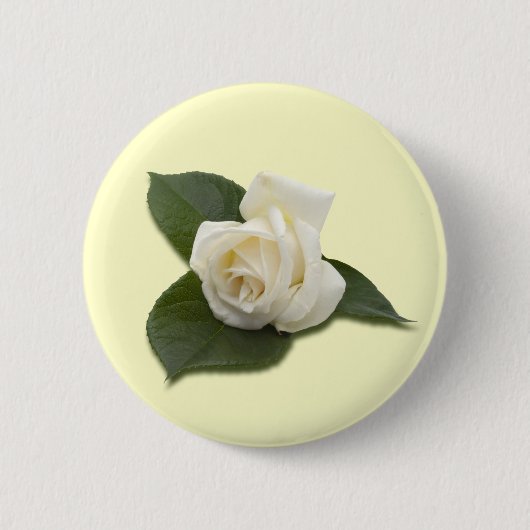 Badge Rond 5 Cm Bouton de rose blanc (Devant)