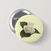 Badge Rond 5 Cm Bouton de rose blanc (Devant & derrière)