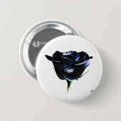 Badge Rond 5 Cm Bouton de rose de noir (Devant & derrière)