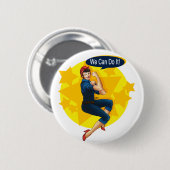 BADGE ROND 5 CM BOUTON DE ROSIE (Devant & derrière)