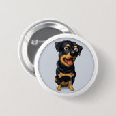 Badge Rond 5 Cm Bouton de rottweiler (Devant & derrière)