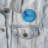 Badge Rond 5 Cm Bouton de ruban bleu (En situation)