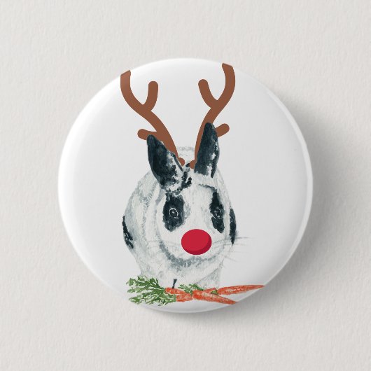 Badge Rond 5 Cm Bouton de Rudolph de Noël de Marlon Bundo (Devant)