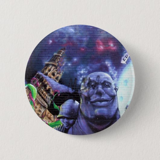 Badge Rond 5 Cm Bouton de sac à dos de graffiti de Montréal (Devant)