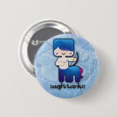 Badge Rond 5 Cm Bouton de Sagittaire (Devant & derrière)