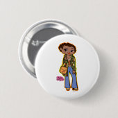 Badge Rond 5 Cm Bouton de Sagittaire (Devant & derrière)