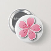 Badge Rond 5 Cm Bouton de Sakura (Devant & derrière)