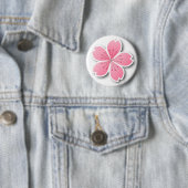 Badge Rond 5 Cm Bouton de Sakura (En situation)
