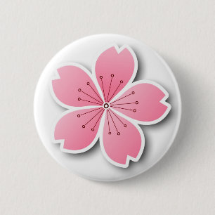 Badge Rond 5 Cm Bouton de Sakura