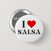 Badge Rond 5 Cm Bouton de salsa cardiaque (Devant & derrière)