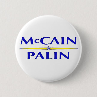 Badge Rond 5 Cm Bouton de Sarah Palin John McCain