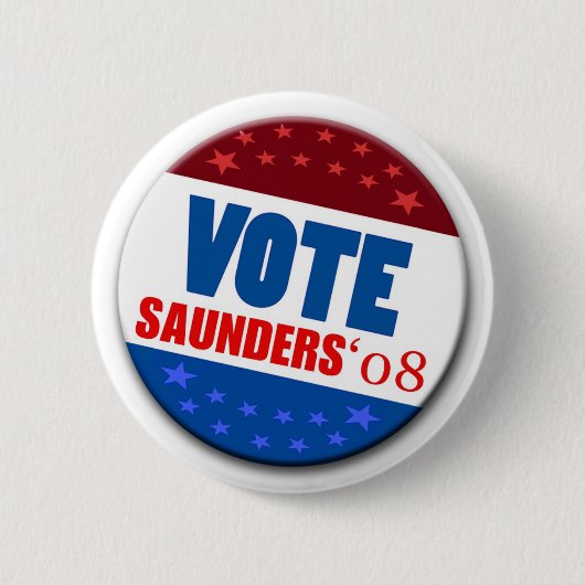 Badge Rond 5 Cm Bouton de Saunders 08 de vote (Devant)