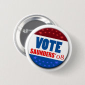 Badge Rond 5 Cm Bouton de Saunders 08 de vote (Devant & derrière)