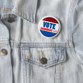 Badge Rond 5 Cm Bouton de Saunders 08 de vote (En situation)