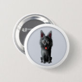 Badge Rond 5 Cm Bouton de Schipperke (Devant & derrière)