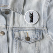 Badge Rond 5 Cm Bouton de Schipperke (En situation)