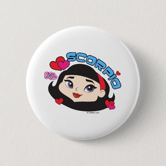 Badge Rond 5 Cm Bouton de Scorpion (Devant)