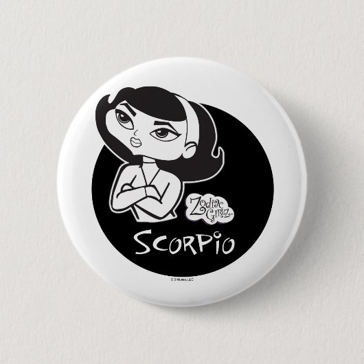 Badge Rond 5 Cm Bouton de Scorpion (Devant)