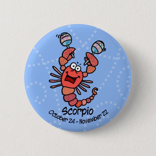 Badge Rond 5 Cm bouton de Scorpion (Devant)