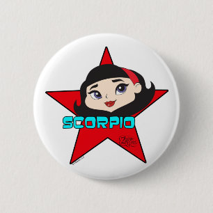 Badge Rond 5 Cm Bouton de Scorpion