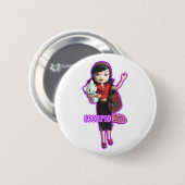 Badge Rond 5 Cm Bouton de Scorpion (Devant & derrière)