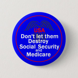 Badge Rond 5 Cm Bouton de sécurité sociale