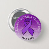 Badge Rond 5 Cm Bouton de sensibilisation à la maladie de Crohn et (Devant & derrière)