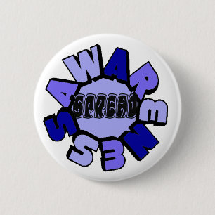 Badge Rond 5 Cm Bouton de sensibilisation à la propagation (blanc)