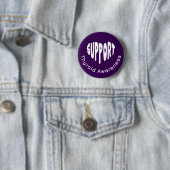 Badge Rond 5 Cm Bouton de sensibilisation à la thyroïde violette (En situation)