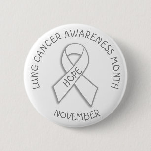 Badge Rond 5 Cm Bouton de sensibilisation au cancer du poumon du m