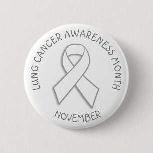 Badge Rond 5 Cm Bouton de sensibilisation au cancer du poumon du m