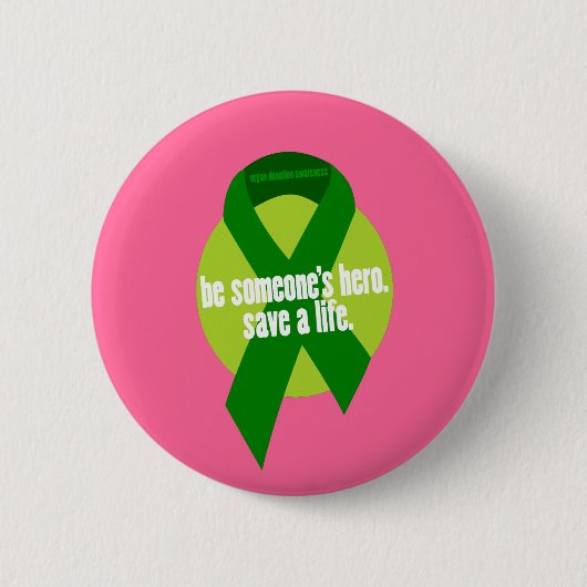 Badge Rond 5 Cm Bouton de sensibilisation au don d'organes (Devant)